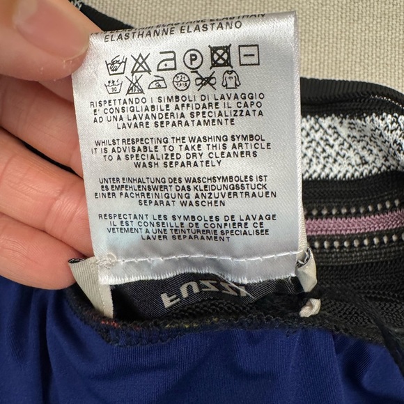 FUZZI Floral Tulle Off the Shoulder Maxi Dress Tropical Long Blue Yellow L - Picture 10 of 12